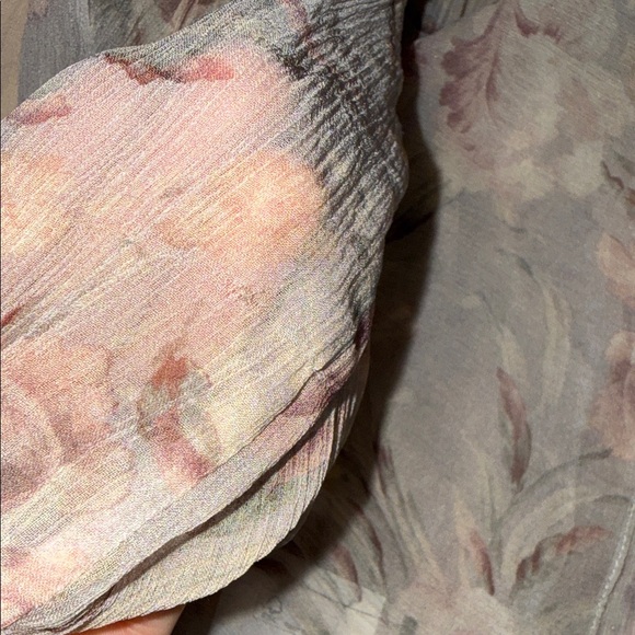 Zimmermann Floral Off-Shoulder Blouse - Gray and Pink 100% Silk - Picture 11 of 12